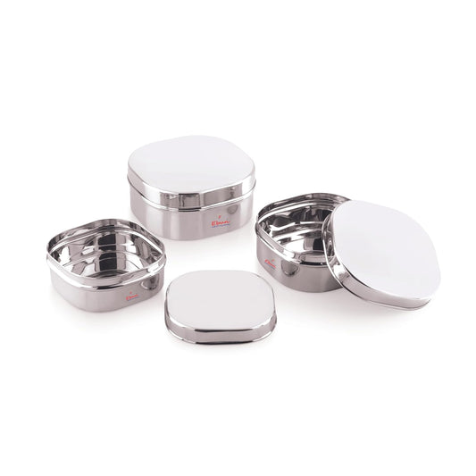Ebun Mirror Polish Stainless Steel Chocolate Dabba