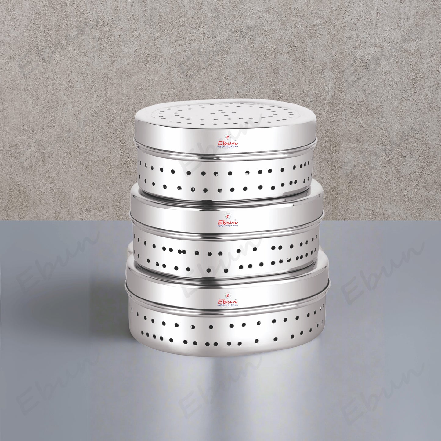 Ebun Mirror Polish Oval Shape Stainless Steel Coriander Dabba