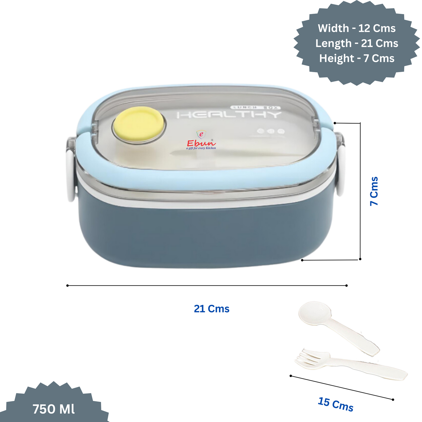 Stainless Steel Lunch Box for Kids for School - 750 Ml