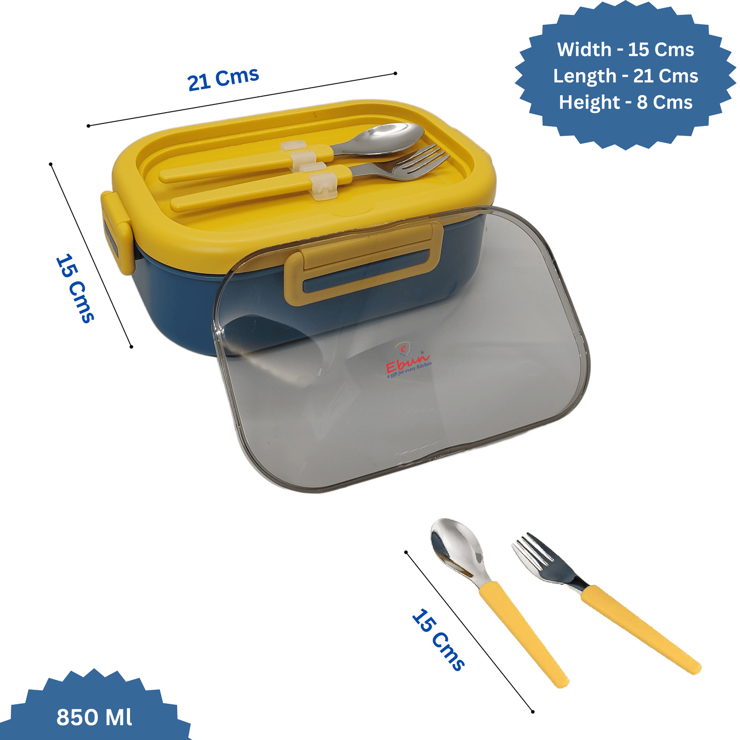 Stainless Steel Lunch Box for Kids for School - 850 Ml