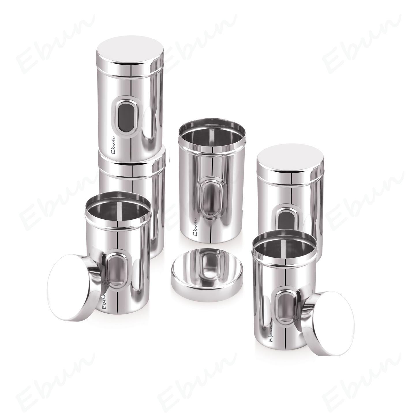 Ebun Stainless Steel See Through Containers 500 Gms Capacity