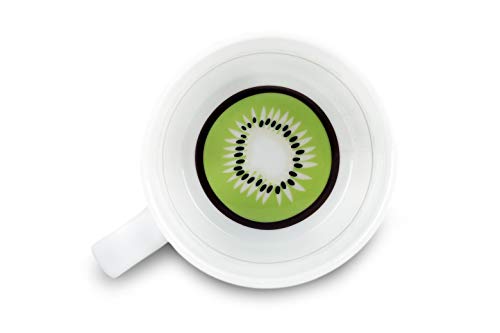 Ebun 'Kiwi Fruit' Printed Ceramic Coffee Mug Gift for Kids, Gift for Girlfriend, Wife 1 Piece, White, 250 ml