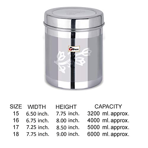EBun Stainless Steel Laser Finish Floral Containers Set (Pack of 9)