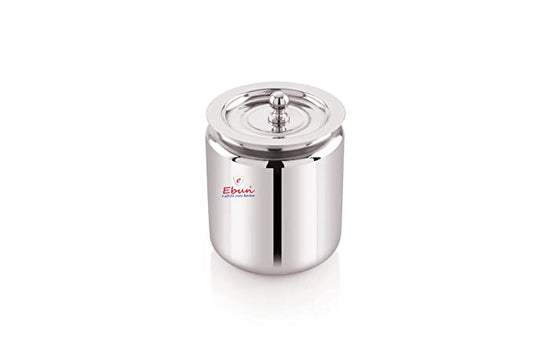 Ebun Stainless Steel Mirror Polished Plain Ghee Pot 500 Ml
