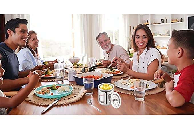 Ebun Stainless Steel Mirror Polished Plain Ghee Pot 250 Ml (Pack of 2)