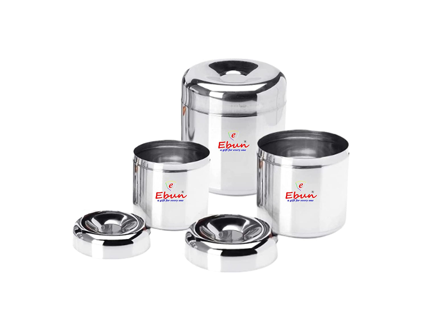 Ebun Stainless Steel Small Container Set (Pack of 3)