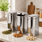 Ebun Stainless Steel Capsule Shape See Through Containers - 2 Kgs Capacity