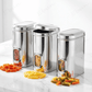 Ebun Stainless Steel Capsule Shape See Through Containers - 2 Kgs Capacity