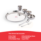 Ebun Stainless Steel Hand Hammered Design Dinner Set - Pack of 2
