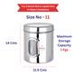 Stainless Steel dabba | steel storage containers for fridge | square steel container | stainless steel airtight container | steel container set | steel containers with lid | kitchen storage containers set steel | airtight steel containers | container for kitchen storage set steel | steel small containers with lid | air tight steel container | steel container 5kg | 5kg steel container for kitchen storage | food storage containers steel | steel air tight containers for storage 