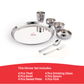 Ebun Hand Hammered Finish Stainless Steel Dinner Set - Pack of 4