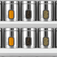 Set of Ebun stainless steel see - through canisters