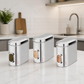 Ebun Stainless Steel Capsule Shape See Through Containers - 2 Kgs Capacity
