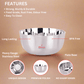 Ebun Heavy Gauge Stainless Steel Bowls Set of 6 - 200 Ml