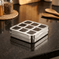 Ebun Stainless Steel 9 in 1 Square Masala Dabba for Kitchen