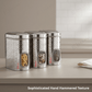 Ebun Stainless Steel Capsule Shape Hand Hammered See Through Containers - 2 Kgs