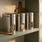 Ebun Stainless Steel Capsule Shape Hand Hammered See Through Containers - 2 Kgs