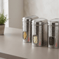 Ebun Stainless Steel Capsule Shape Hand Hammered See Through Containers - 2 Kgs