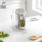  Ebun Silver kitchen container with measurements and capacity details on a white surface.