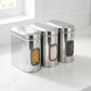 Ebun Stainless Steel Capsule Shape See Through Containers 1.5 Kgs - Pack of 6