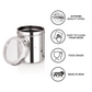 Ebun Stainless Steel Top See Through Containers Combo Set of 200 Gms - Pack of 6
