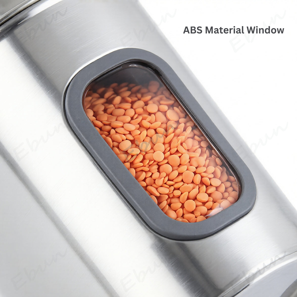 Ebun Stainless Steel Capsule Shape See Through Containers - 1.5 Kgs