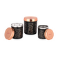 Ebun Stainless Steel Tea Coffee Sugar Containers Set of 3 with Capacity 500 Gms, 350 Gms & 200 Gms