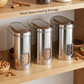 Ebun Stainless Steel Capsule Shape See Through Containers 2 Kgs - Pack of 6