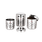 Ebun Stainless Steel Tea Coffee Sugar Containers Set of 3 with Capacity 900 Gms, 700 Gms & 500 Gms