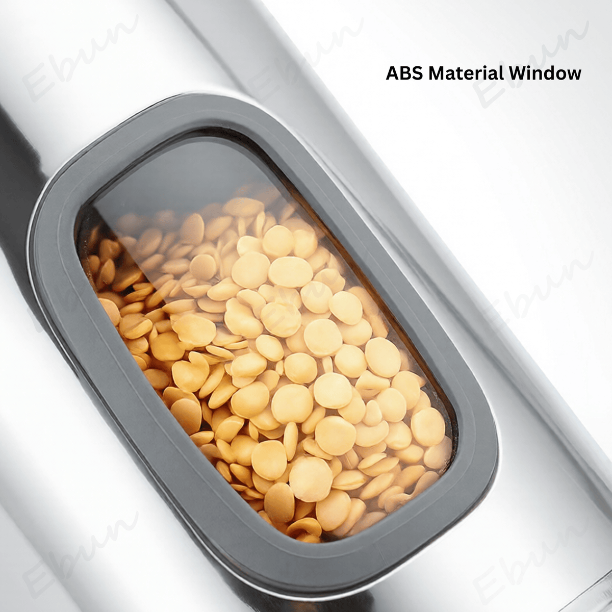 Ebun Stainless Steel Capsule Shape See Through Containers 1 Kgs - Pack of 6
