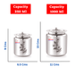 Ebun Stainless Steel Laser Finish Ghee Pot 250 & 1000 Ml Combo (Pack of 2)