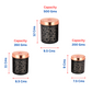 Ebun Stainless Steel Tea Coffee Sugar Containers Set of 3 with Capacity 500 Gms, 350 Gms & 200 Gms