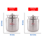 Ebun Hand Hammered Finish Stainless Steel Ghee Pot 250 & 500 Ml Combo (Pack of 2)