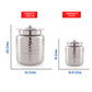 Ebun Hand Hammered Finish Stainless Steel Ghee Pot 250 & 1000 Ml Combo (Pack of 2)