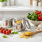 Ebun Stainless Steel Capsule Shape Top See Through Containers - 500 Gms