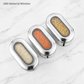 Ebun Stainless Steel Capsule Shape Top See Through Containers - 500 Gms