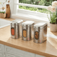 Ebun Stainless Steel Capsule Shape Hand Hammered See Through Containers - 1 Kgs