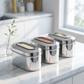Ebun Stainless Steel Capsule Shape Top See Through Containers - 750 gms