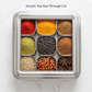 Ebun Stainless Steel 9 in 1 Square Masala Dabba for Kitchen