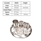 Ebun Hand Hammered and Laser Design Heavy Gauge Stainless Steel Dinner Set