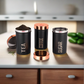 Ebun Stainless Steel Tea Sugar Coffee Containers Set of 3 with the Capacity of 500 Gms Each
