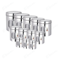 Ebun Stainless Steel See Through Containers Combo Set - 200 Gms to 5 kgs Capacity