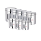 Ebun Stainless Steel See Through Containers Combo Set - 200 Gms to 2 kgs Capacity