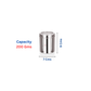 Ebun Stainless Steel Top See Through Containers Combo Set of 200 Gms - Pack of 6