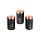 Ebun Stainless Steel Tea Sugar Coffee Containers Set of 3 with the Capacity of 500 Gms Each