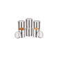 Ebun Stainless Steel Top See Through Containers Combo Set of 200 Gms - Pack of 6
