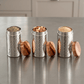 Ebun Stainless Steel Hand Hammered Containers for Kitchen - 700 Ml Capacity