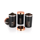 Ebun Stainless Steel Tea Sugar Coffee Containers Set of 3 with the Capacity of 500 Gms Each