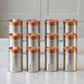 Ebun Stainless Steel Hand Hammered Containers for Kitchen - 700 Ml Capacity