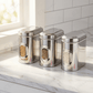 Ebun Stainless Steel Capsule Shape See Through Containers - 1.5 Kgs